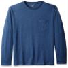 Amazon Essentials Men's Regular-Fit Crewneck T-Shirts, Long-Sleeve, Blue Heather, Size X-Large, With Pocket view 1