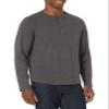 Amazon Essentials Long Sleeve Shirt for Men, Regular-Fit Henley, Available in Big & Tall, Charcoal Heather, Large view 1