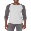 Amazon Essentials Men's Slim-Fit Long-Sleeve Henley Shirt, Charcoal Heather Light Grey Heather, Small view 1