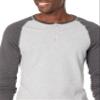 Amazon Essentials Men's Slim-Fit Long-Sleeve Henley Shirt, Charcoal Heather Light Grey Heather, Small view 4
