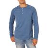 Amazon Essentials Men's Slim-Fit Long-Sleeve Henley Shirt, Blue Heather, XX-Large view 1