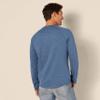 Amazon Essentials Men's Slim-Fit Long-Sleeve Henley Shirt, Blue Heather, XX-Large view 2
