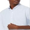 Amazon Essentials Men's Regular-Fit Long Sleeve Oxford Shirt, Blue Stripe, Large view 4