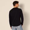 Amazon Essentials Men's Slim-Fit Long-Sleeve Henley Shirt, Black, Medium view 2
