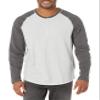 Amazon Essentials Long Sleeve Shirt for Men, Regular-Fit Henley, Available in Big & Tall, Charcoal Light Grey Heather, X-Small view 1