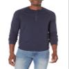 Amazon Essentials Men's Slim-Fit Long-Sleeve Henley Shirt, Navy, Large view 1