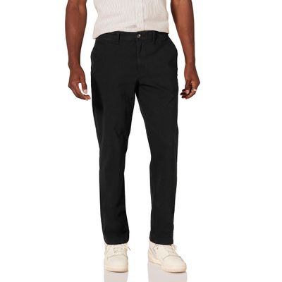 Amazon Essentials Men's Slim-Fit Casual Stretch Chino Pant, Black, 29W x 34L