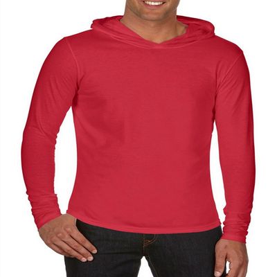 Comfort Colors Chouinard 4900 Adult Hooded Tee Crimson PgmDye Small