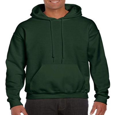 Fashion Gildan 12500 Hooded Sweatshirt Forest Green Medium