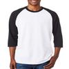 Fashion Gildan 5700 Heavy Cotton Raglan T-Shirt White/Black Small view 1