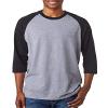 Fashion Gildan 5700 Heavy Cotton Raglan T-Shirt White/Black Small view 2