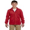 Harriton Youth M990Y Full-Zip Fleece Red Medium view 1