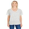 Threadfast Apparel 203FV Ladies Flowy V-Neck Tee Cream Fleck Medium view 1
