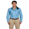 Harriton M600W Ladies L-Sleeve Oxford French Blue Small view 3