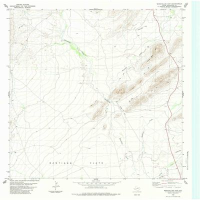 YellowMaps Maravillas Gap TX topo map, 1:24000 Scale, 7.5 X 7.5 Minute, Historical, 1983, Updated 1984, 27.2 x 23.2 in - Tyvek
