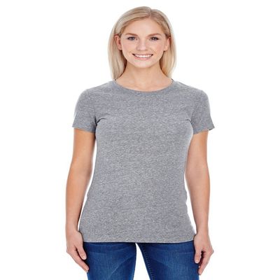 Threadfast Apparel 202A Ladies Triblend Tee Grey Triblend Large