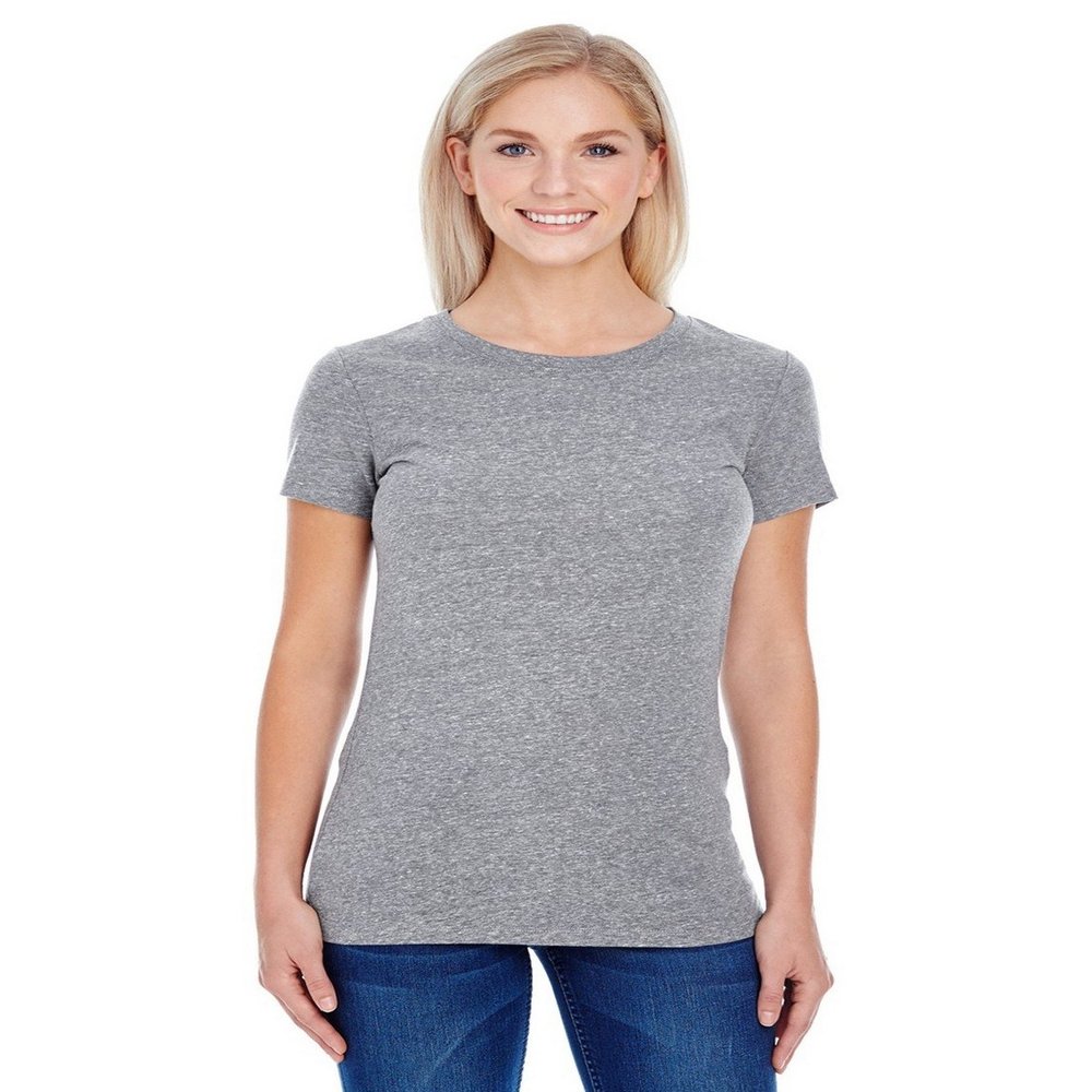 Threadfast Apparel 202A Ladies Triblend Tee Grey Triblend Large