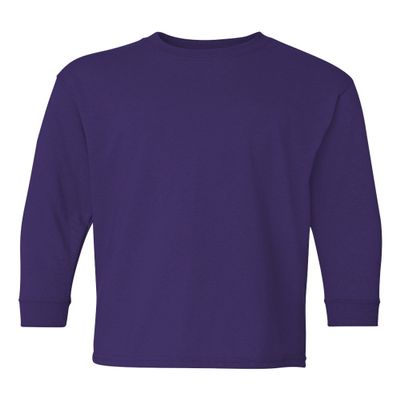 Fashion Gildan 5400B Youth 100% Cotton L Sleeve Tee Purple Medium