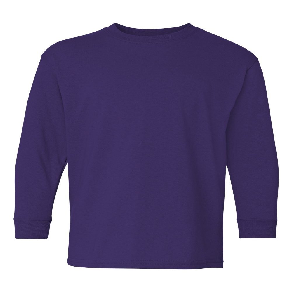 Fashion Gildan 5400B Youth 100% Cotton L Sleeve Tee Purple Medium