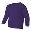 Fashion Gildan 5400B Youth 100% Cotton L Sleeve Tee Purple Medium view 3