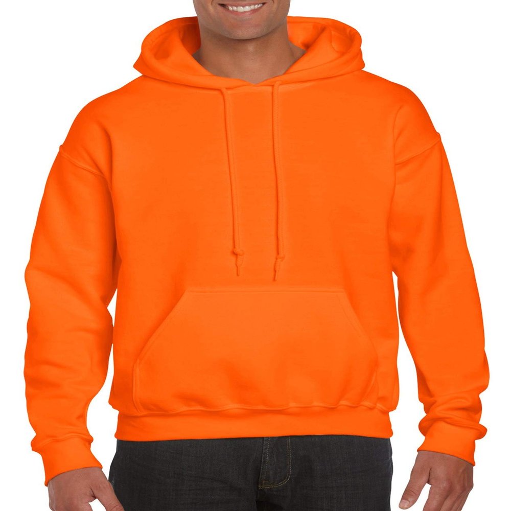 Fashion Gildan 12500 Hooded Sweatshirt Safety Orange Medium
