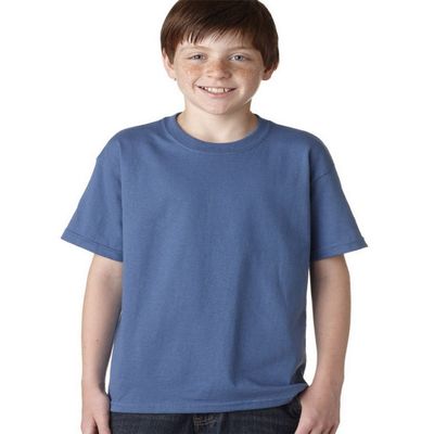Fashion Gildan 5000B Youth 100% Cotton Tee Indigo Blue Large