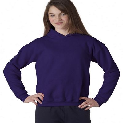 Fashion Gildan 18500B Youth Fleece Hood Purple X-Small