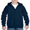 Fashion Gildan 18600B Youth Zip Hood Navy X-Small view 1