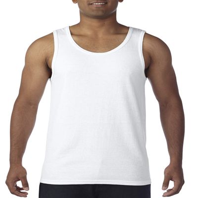 Fashion Gildan 5200 Heavy Adult Tank Top White Medium