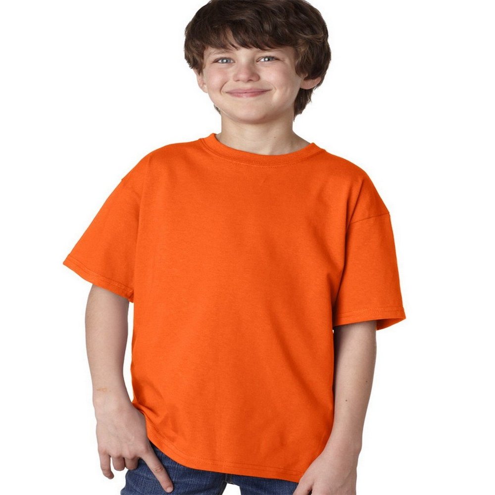 Fashion Gildan 2000B Youth T Shirt Orange Medium