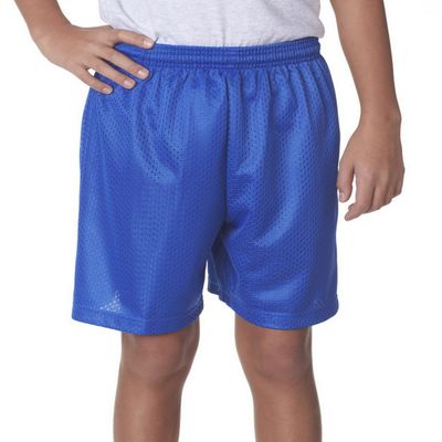 A4 NB5301 Youth Tricot-Lined 6 Mesh Shorts Royal Large