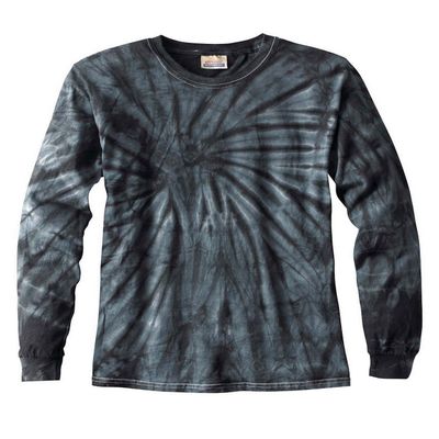 Tie-Dyed Tie-Dye CD2000 100% Cotton L-Sleeve T-Shirt Spider Black XXX-Large