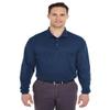 UltraClub 8210LS Mesh Pique Polo Navy Small view 1