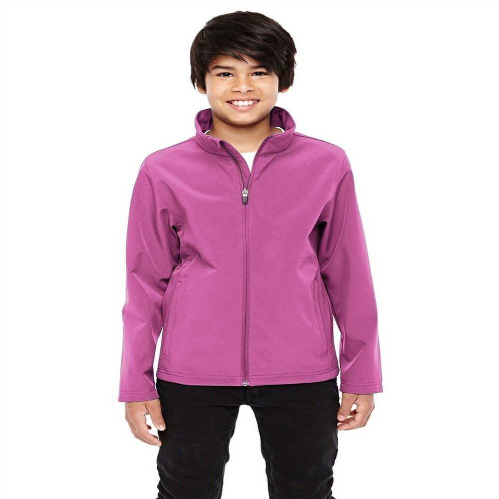 TEAM 365 TT80Y Youth Leader Soft Shell Jacket Sp Charity Pink Small