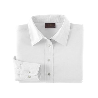 Harriton M600W Ladies L-Sleeve Oxford White Large