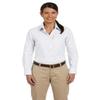 Harriton M600W Ladies L-Sleeve Oxford White Large view 3