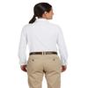 Harriton M600W Ladies L-Sleeve Oxford White Large view 4