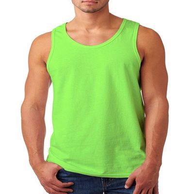Fashion Gildan 5200 Heavy Adult Tank Top Neon Green X-Large
