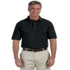Harriton M200 Mens Ringspun Cotton Pique S-Sleeve Polo Black XXX-Large view 3