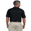 Harriton M200 Mens Ringspun Cotton Pique S-Sleeve Polo Black XXX-Large view 4