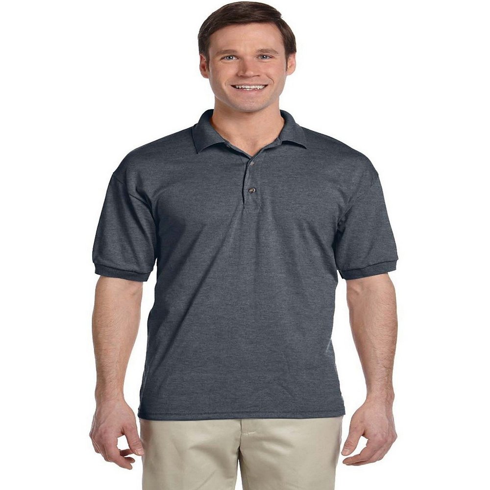 Fashion Gildan G8800 Jersey Polo Dark Heather 4X-Large