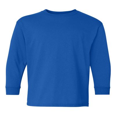 Fashion Gildan 5400B Youth 100% Cotton L Sleeve Tee Royal X-Large