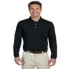 Harriton M265L Mens Easy Blend Polo Black Medium view 3