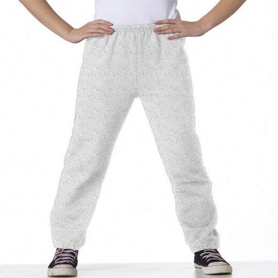 Fashion Gildan 18200B Youth Fleece Pants Sport Grey Small