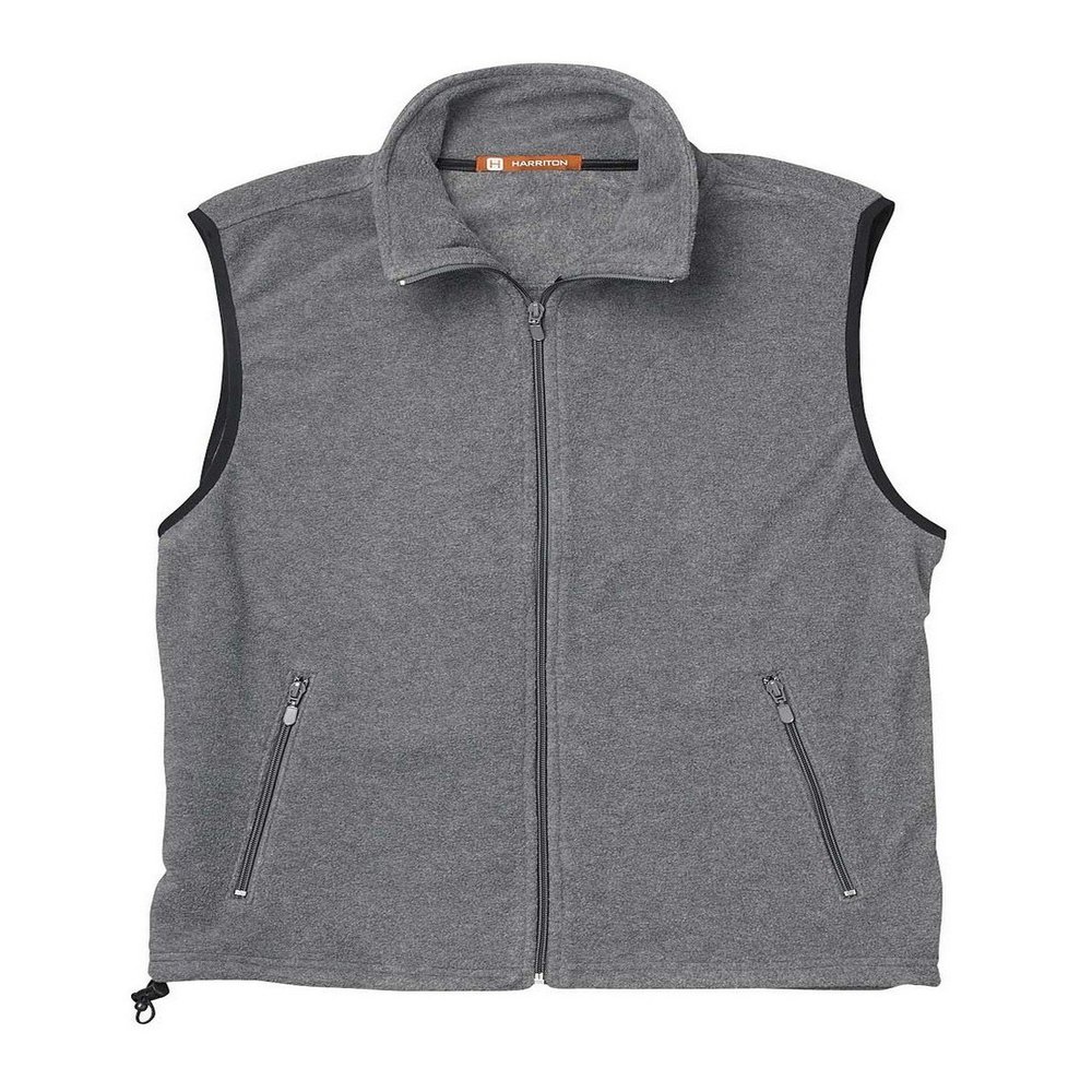 Harriton M985 Fleece Vest Charcoal Small