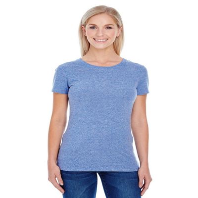 Threadfast Apparel 202A Ladies Triblend Tee Navy Triblend Small