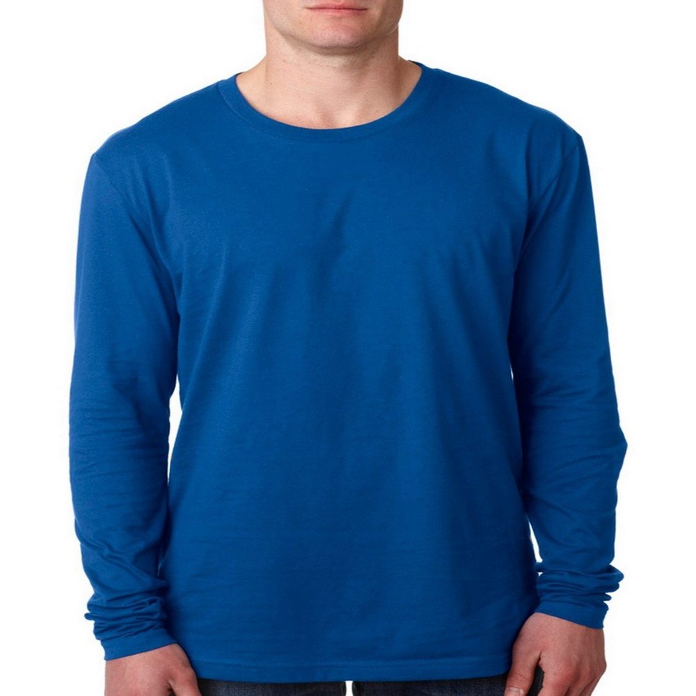 Next Level N3601 Mens Premium Fitted Crew Tee Cool Blue Large