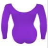 Sookie Active Basic Long Sleeve Leotard (AZURE, Ladies X-Large) view 3