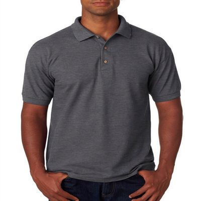 Fashion Gildan 3800 100% Cotton Pique Polo Dark Heather Large