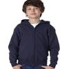 Fashion Gildan 18600B Youth Zip Hood Navy Large view 2